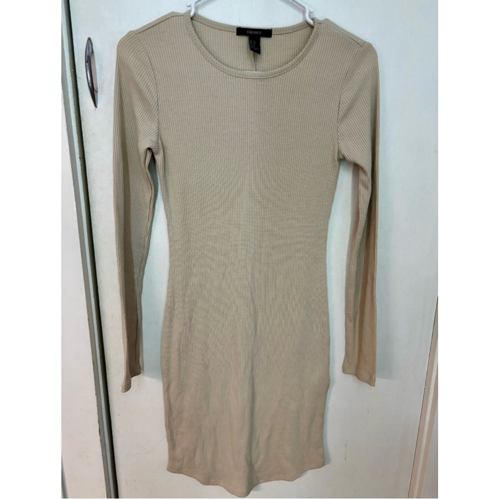 Beige Forever21 Midi Dress